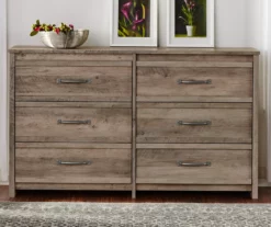 Duncan Gray Oak 6-Drawer Dresser -Storage supplies store 810465129 1