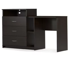 Chevil Espresso Media Dresser & Desk -Storage supplies store 810465132 4