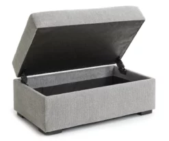 Parkdale Silver Storage Ottoman -Storage supplies store 810465150 4