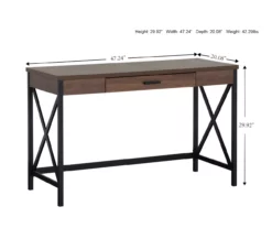 Dark Walnut Writing Desk -Storage supplies store 810466872 A7