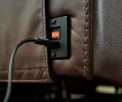 Wellsley Leather Power Reclining Console Loveseat -Storage supplies store 810469258 810469259 1 2