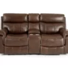 Wellsley Leather Power Reclining Console Loveseat