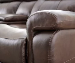 Wellsley Leather Power Reclining Console Loveseat -Storage supplies store 810469259 9