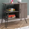 Langley Park Distressed Gray Oak 3-Tier Bookshelf -Storage supplies store 810483897