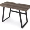 Arlenbry Gray Desk -Storage supplies store 810485139 2