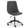 Black Faux Leather Swivel Office Chair