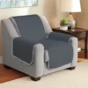 Gray Reversible Chair & Recliner Furniture Protector -Storage supplies store 810498225 1