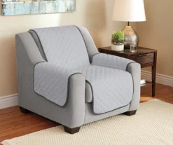 Gray Reversible Chair & Recliner Furniture Protector -Storage supplies store 810498225 3