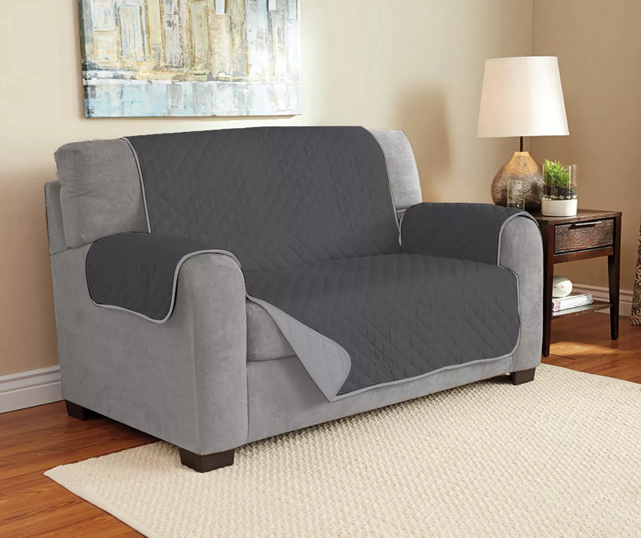 Gray Reversible Loveseat Furniture Protector 3 Gray Reversible Loveseat Furniture Protector
