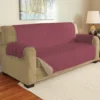 Burgundy & Taupe Microfiber Reversible Sofa Furniture Protector 2 Burgundy & Taupe Microfiber Reversible Sofa Furniture Protector -Storage supplies store 810498482 1