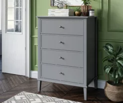 Somerville Gray 4-Drawer Dresser 9 Somerville Gray 4-Drawer Dresser -Storage supplies store 810498832 4
