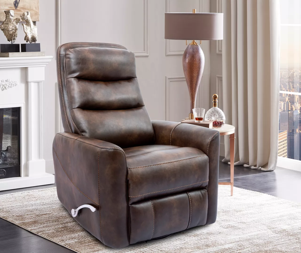 Real Living Bolero Faux Leather Swivel Glider Recliner 6 Real Living Bolero Faux Leather Swivel Glider Recliner - Image 4