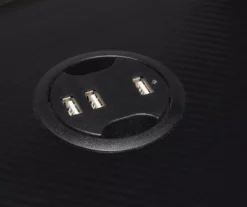 Black LED Gaming Desk With Riser -Storage supplies store 810499569 9