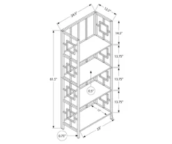 Black Square 4-Shelf Bookcase -Storage supplies store 810502794 3