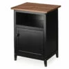 Walnut & Black Nightstand