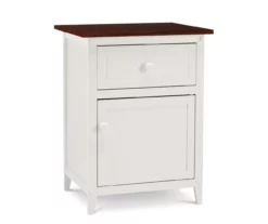 Walnut & White Nightstand