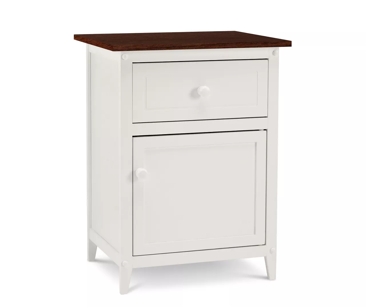 Walnut & White Nightstand 3 Walnut & White Nightstand