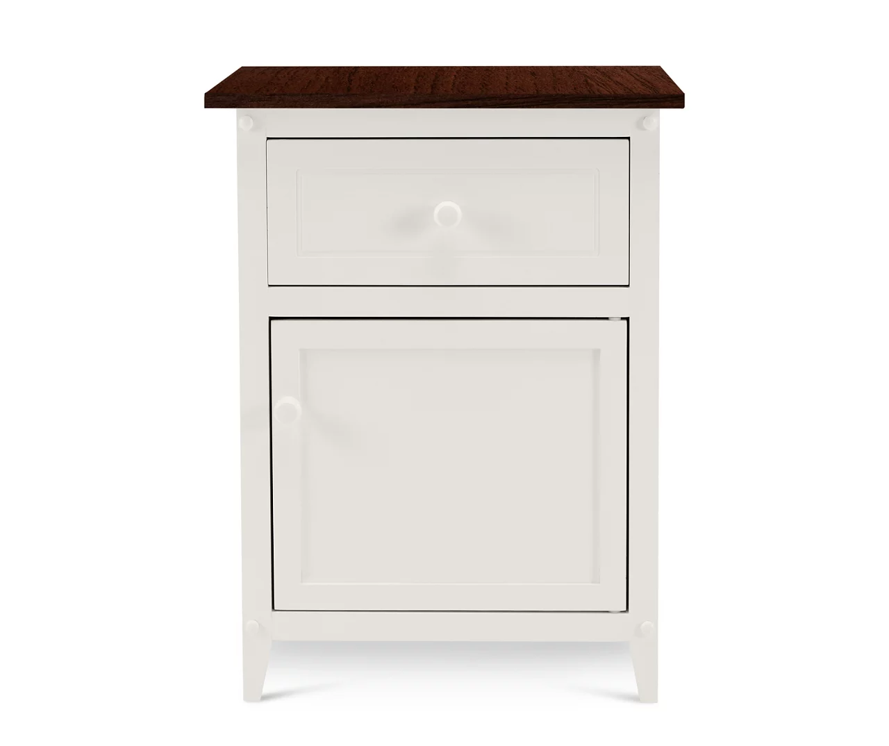 Walnut & White Nightstand 4 Walnut & White Nightstand - Image 2