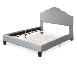 Lombard Light Gray Queen Upholstered Bed -Storage supplies store 810507931 4