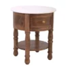 Marble & Mango Wood End Table -Storage supplies store 810511007 2
