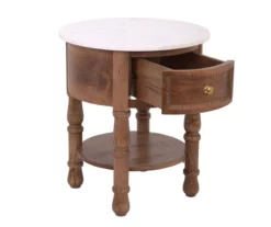 Marble & Mango Wood End Table -Storage supplies store 810511007 3
