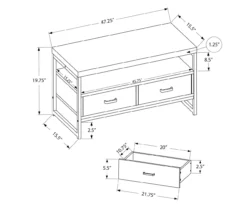 48" Dark Taupe 2-Drawer TV Stand 11 48" Dark Taupe 2-Drawer TV Stand -Storage supplies store 810512921 3