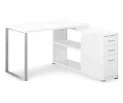 White Reversible L-Shaped Corner Desk
