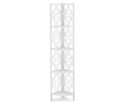 Monarch Geometric 4-Shelf Corner Bookcase -Storage supplies store 810512945 2