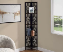 Monarch Geometric 4-Shelf Corner Bookcase -Storage supplies store 810512946 1