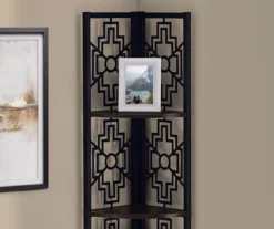 Monarch Geometric 4-Shelf Corner Bookcase -Storage supplies store 810512946 4