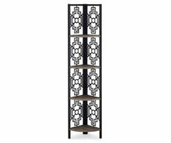 Monarch Geometric 4-Shelf Corner Bookcase -Storage supplies store 810512947 2