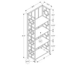 White Square 4-Shelf Open Bookcase 9 White Square 4-Shelf Open Bookcase -Storage supplies store 810512949 3