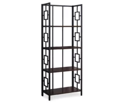 Espresso Square 4-Shelf Open Bookcase