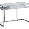 White & Silver Chrome Office Desk 1 White & Silver Chrome Office Desk -Storage supplies store 810512954 2