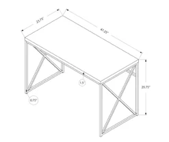 Monarch Reclaimed Office Desk -Storage supplies store 810512959 10