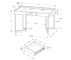 Monarch Office Desk With Riser -Storage supplies store 810512966 3