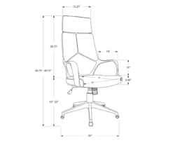 Monarch Modern Executive Office Chair 33 Monarch Modern Executive Office Chair -Storage supplies store 810512971 11