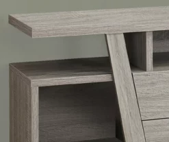 60" Dark Taupe 2-Drawer TV Stand -Storage supplies store 810512981 4