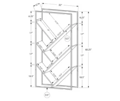 Brown 5-Shelf Slanted Bookcase 9 Brown 5-Shelf Slanted Bookcase -Storage supplies store 810512985 3
