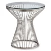 Silver Hourglass End Table -Storage supplies store 810512999 2