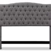 Gray Celeste Upholstered Queen Headboard -Storage supplies store 810513487 5