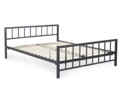 Black Evans King Platform Bed -Storage supplies store 810513490 3