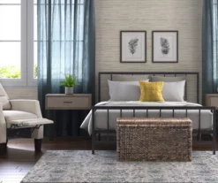 Black Evans King Platform Bed -Storage supplies store 810513490 5