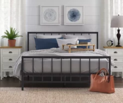 Black Evans King Platform Bed -Storage supplies store 810513490 6