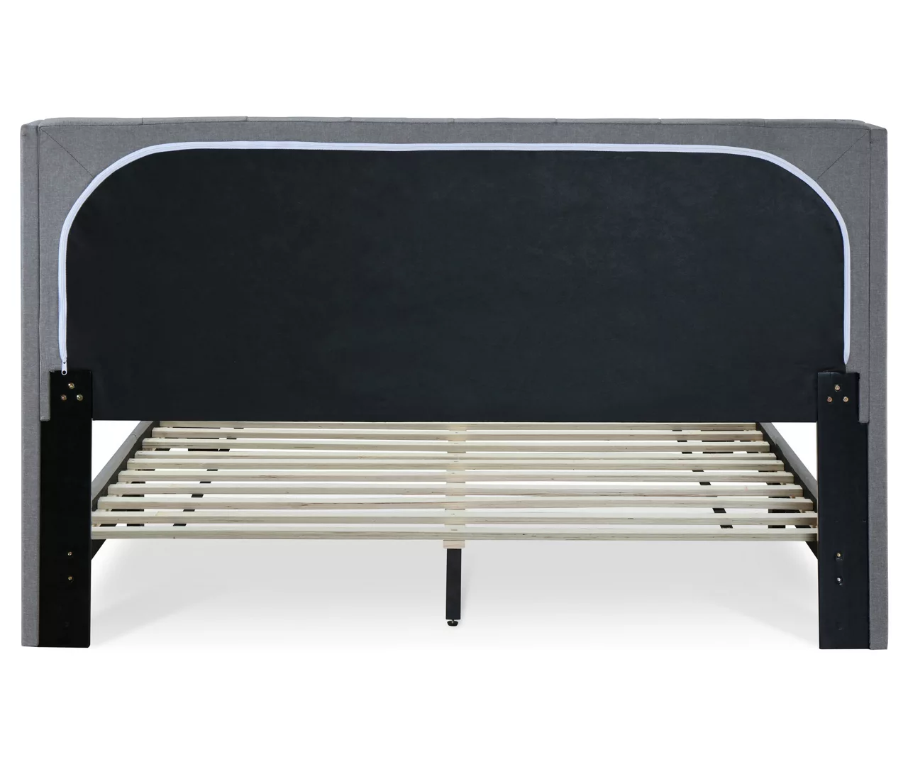 Gray Upholstered Shelter Wingback Queen Bed 21 Gray Upholstered Shelter Wingback Queen Bed - Image 19