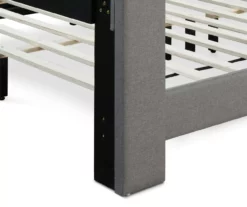 Gray Upholstered Shelter Wingback Queen Bed 29 Gray Upholstered Shelter Wingback Queen Bed -Storage supplies store 810513491 9