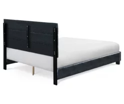Black Hudson Queen Leather Upholstered Bed -Storage supplies store 810513493 12