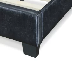 Black Hudson Queen Leather Upholstered Bed -Storage supplies store 810513493 7