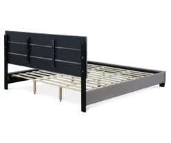 Gray Hudson King Upholstered Linen Fabric Bed 22 Gray Hudson King Upholstered Linen Fabric Bed -Storage supplies store 810513494 14