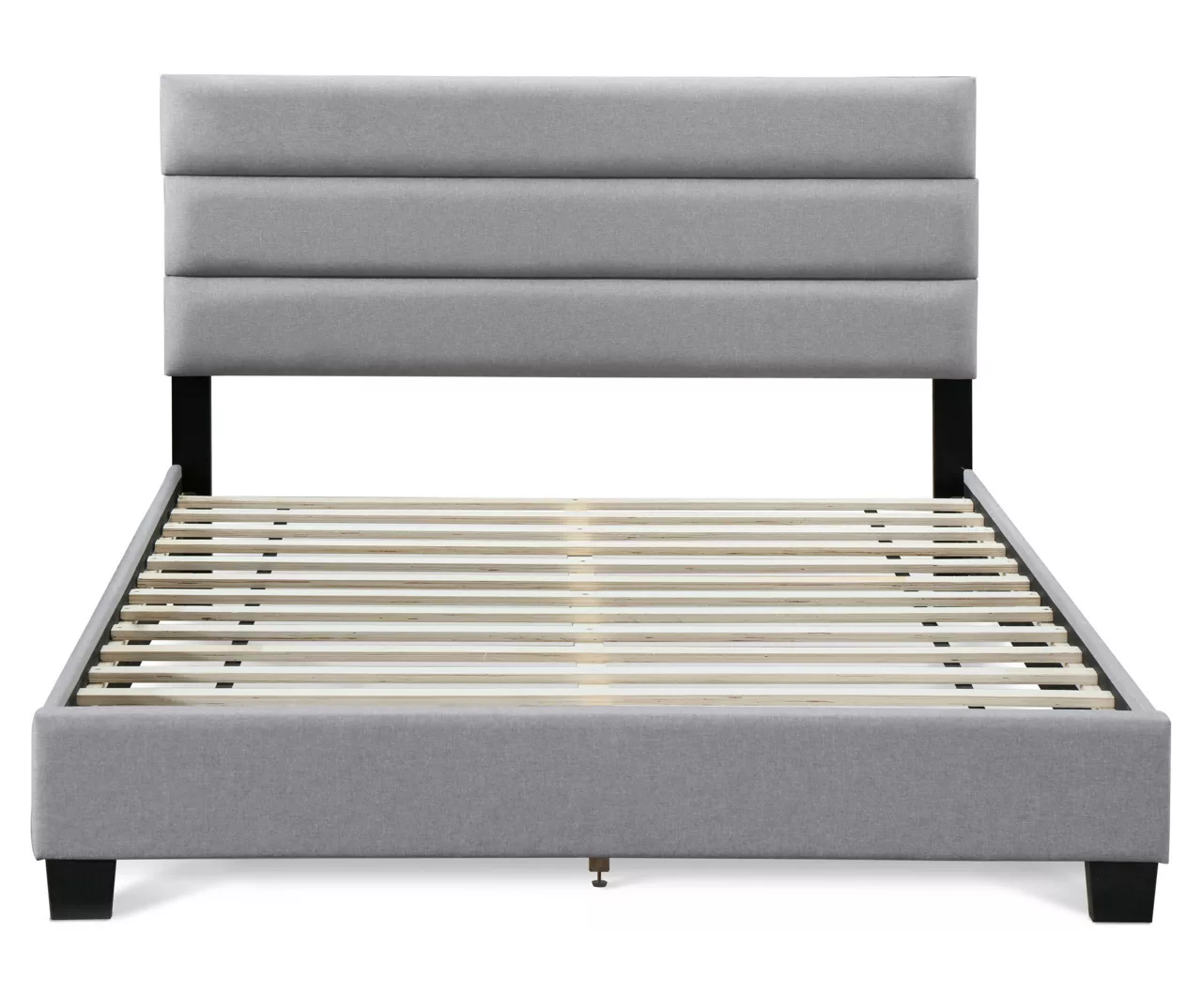 Gray Hudson Queen Upholstered Linen Fabric Bed 7 Gray Hudson Queen Upholstered Linen Fabric Bed - Image 5